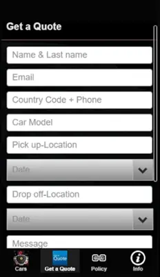 Luxury Car Rental android App screenshot 0