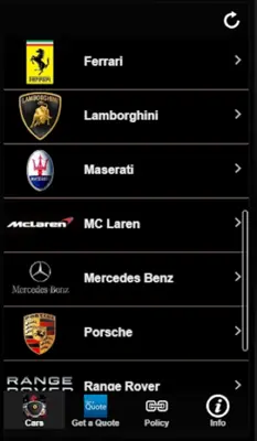 Luxury Car Rental android App screenshot 2